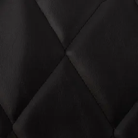 9 x 9 inch Home Decor Fabric Swatch - Automotive Vinyl - Single Quilted Blizzard 9009 Black