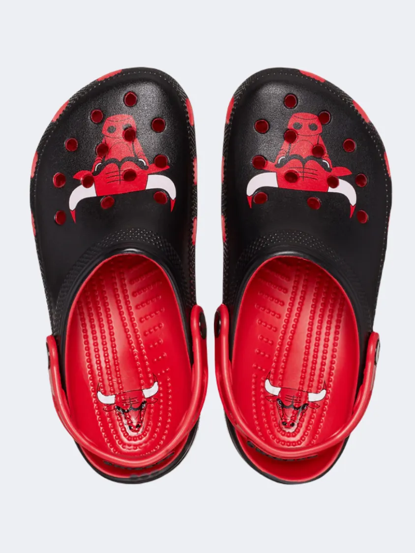 Crocs Nba Chicago Bulls Classic Clog Unisex Lifestyle Slippers Black/Red