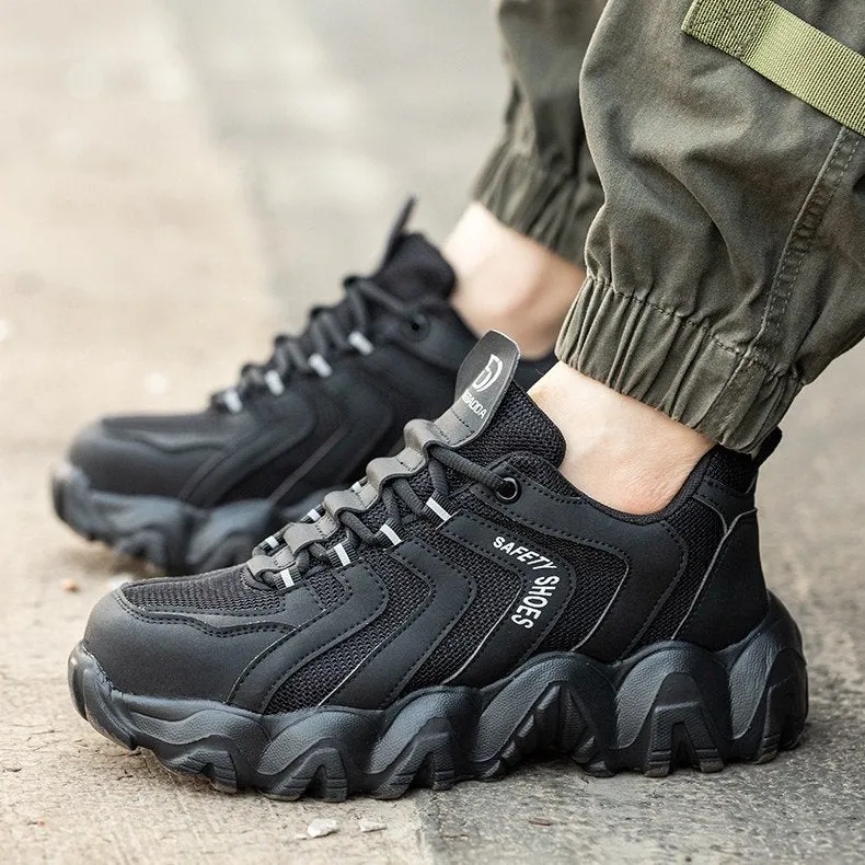Cuzcare Orthopedic Shoes For Men Indestructible Solid Sole Reflective Safety Sneakers