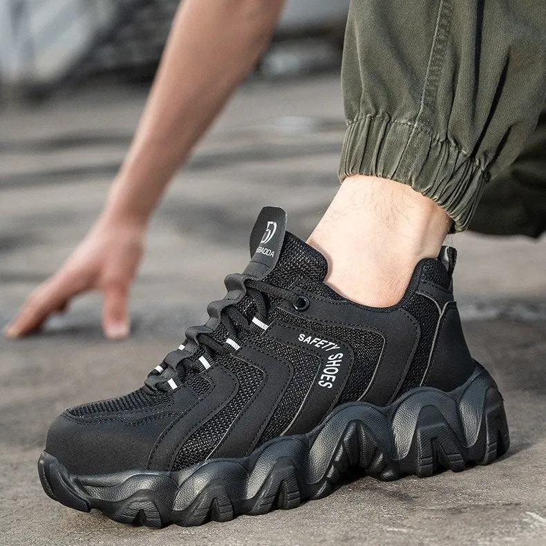 Cuzcare Orthopedic Shoes For Men Indestructible Solid Sole Reflective Safety Sneakers