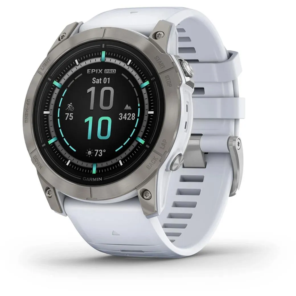 Garmin epix ™ Pro (Gen 2) Sapphire Edition 51mm Titanium with Whitestone Band