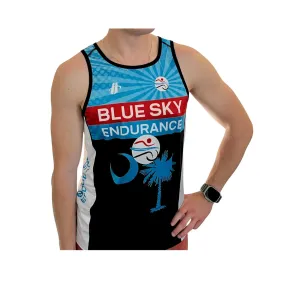 Men's Blue Sky Endurance Run Singlet (Blue Rays)
