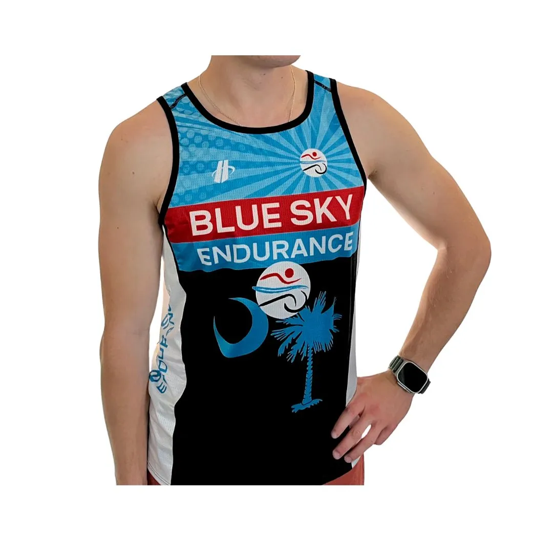 Men's Blue Sky Endurance Run Singlet (Blue Rays)