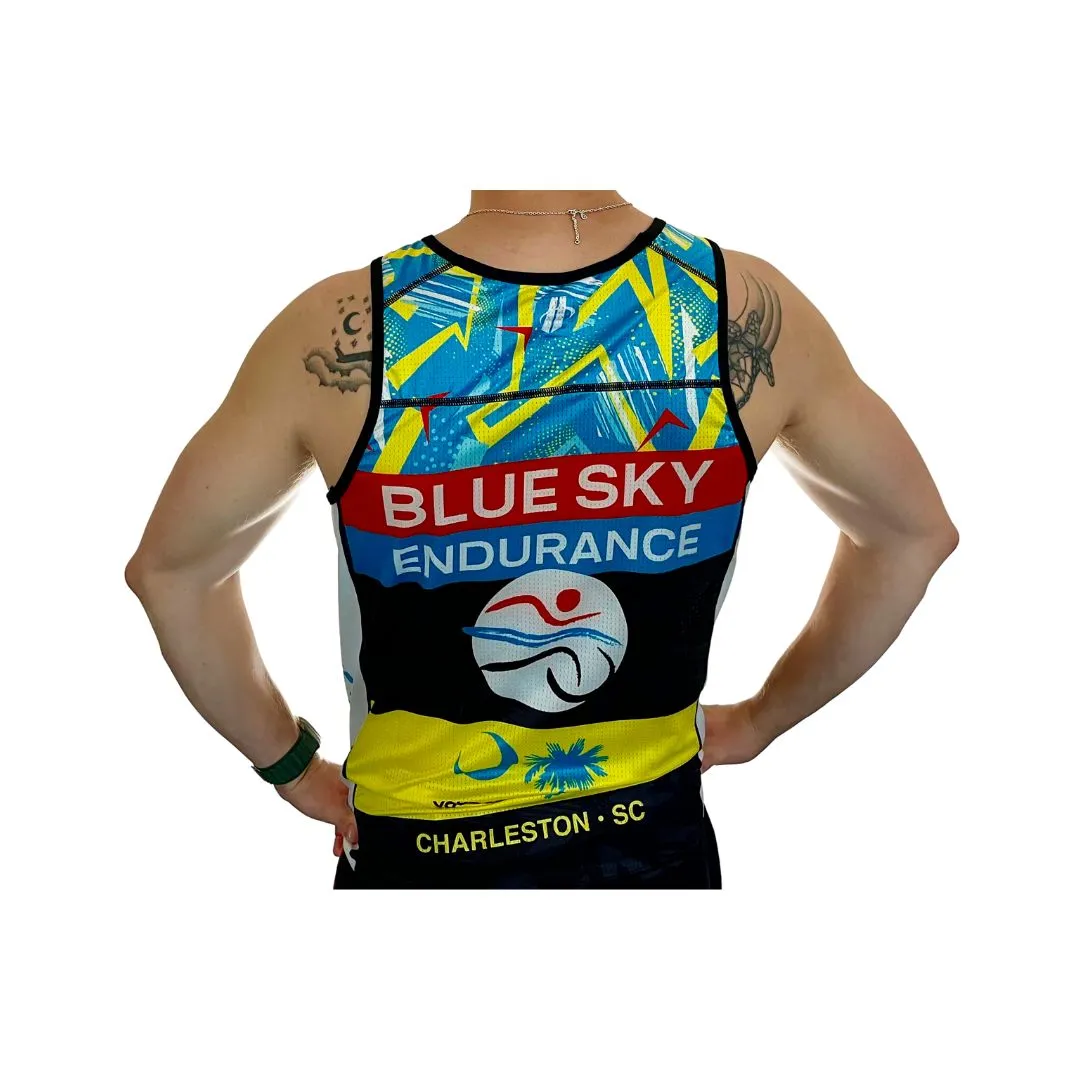 Men's Blue Sky Endurance Run Singlet (Lightning Bolt)