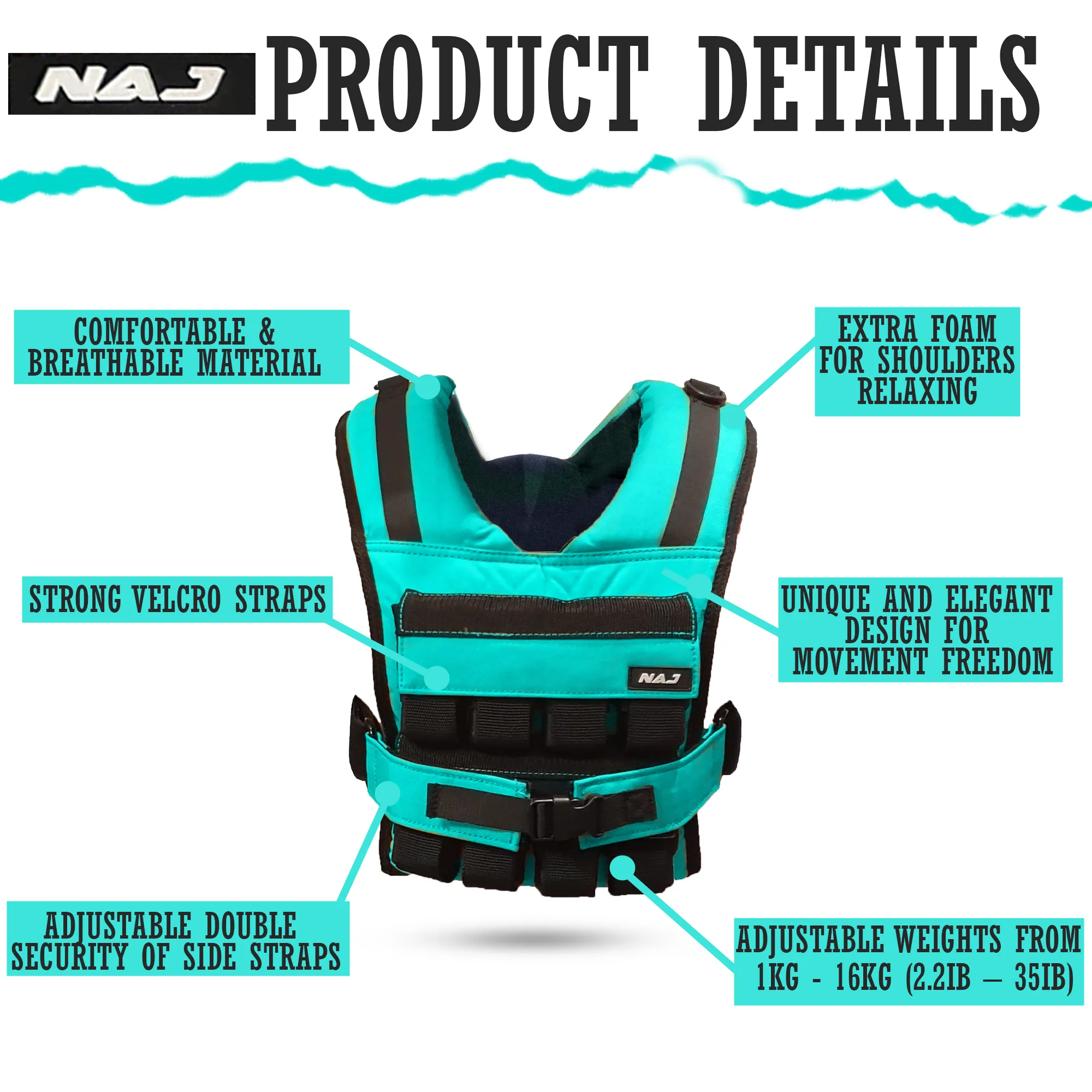 NAJ Vest 16KG - Green