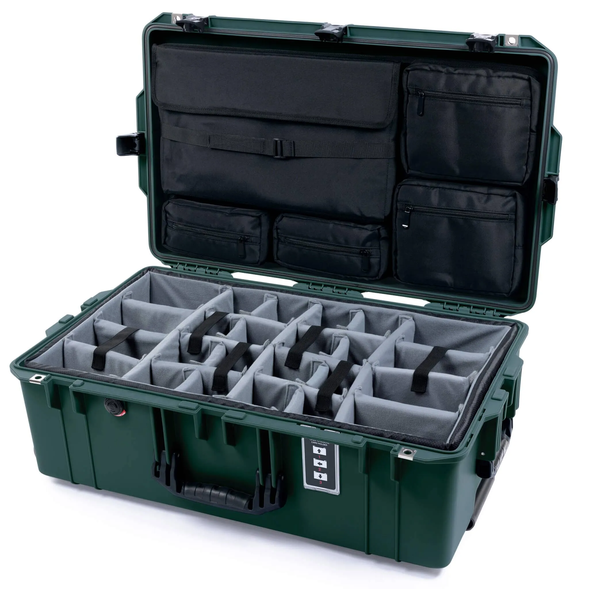 Pelican 1595 Air Case, Trekking Green with Black Handles & TSA Locking Latches