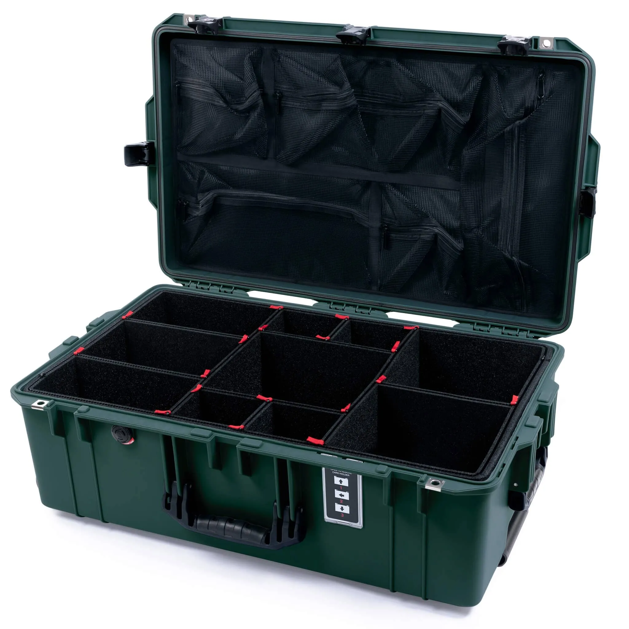 Pelican 1595 Air Case, Trekking Green with Black Handles & TSA Locking Latches