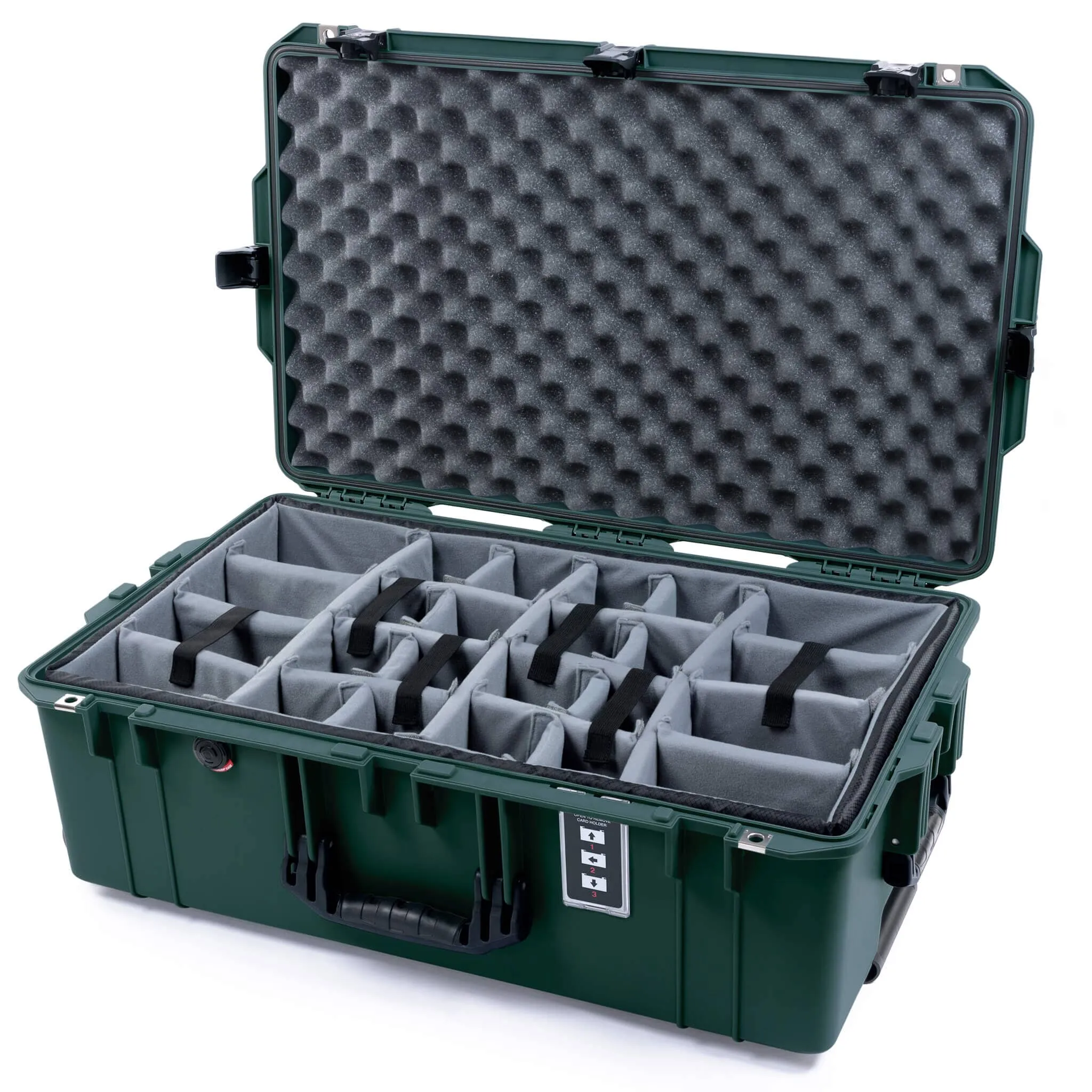 Pelican 1595 Air Case, Trekking Green with Black Handles & TSA Locking Latches