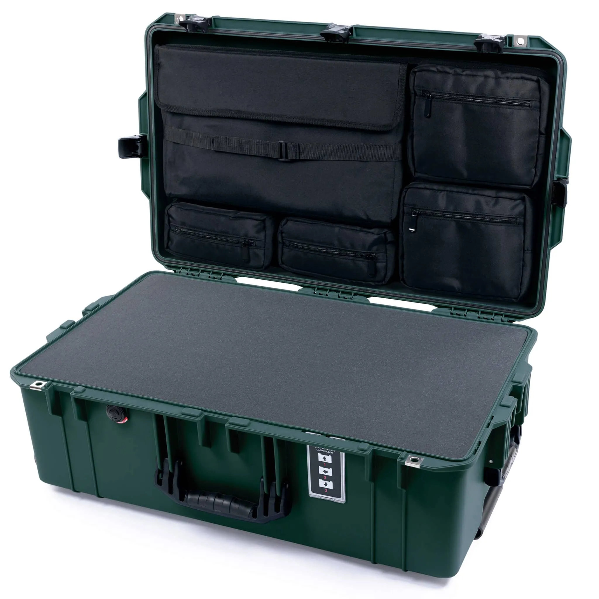 Pelican 1595 Air Case, Trekking Green with Black Handles & TSA Locking Latches