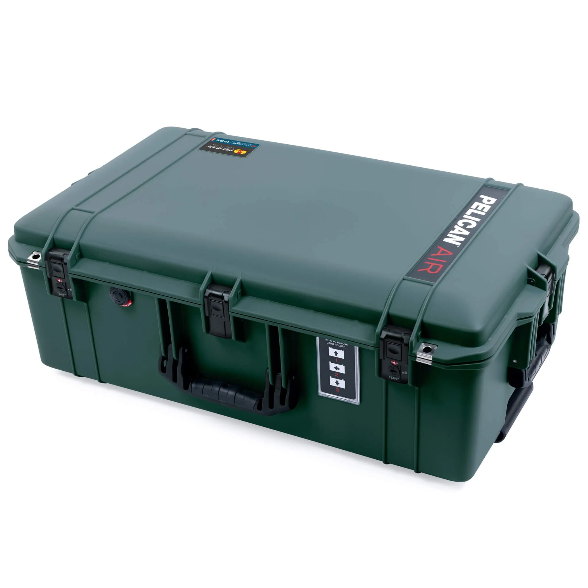 Pelican 1595 Air Case, Trekking Green with Black Handles & TSA Locking Latches