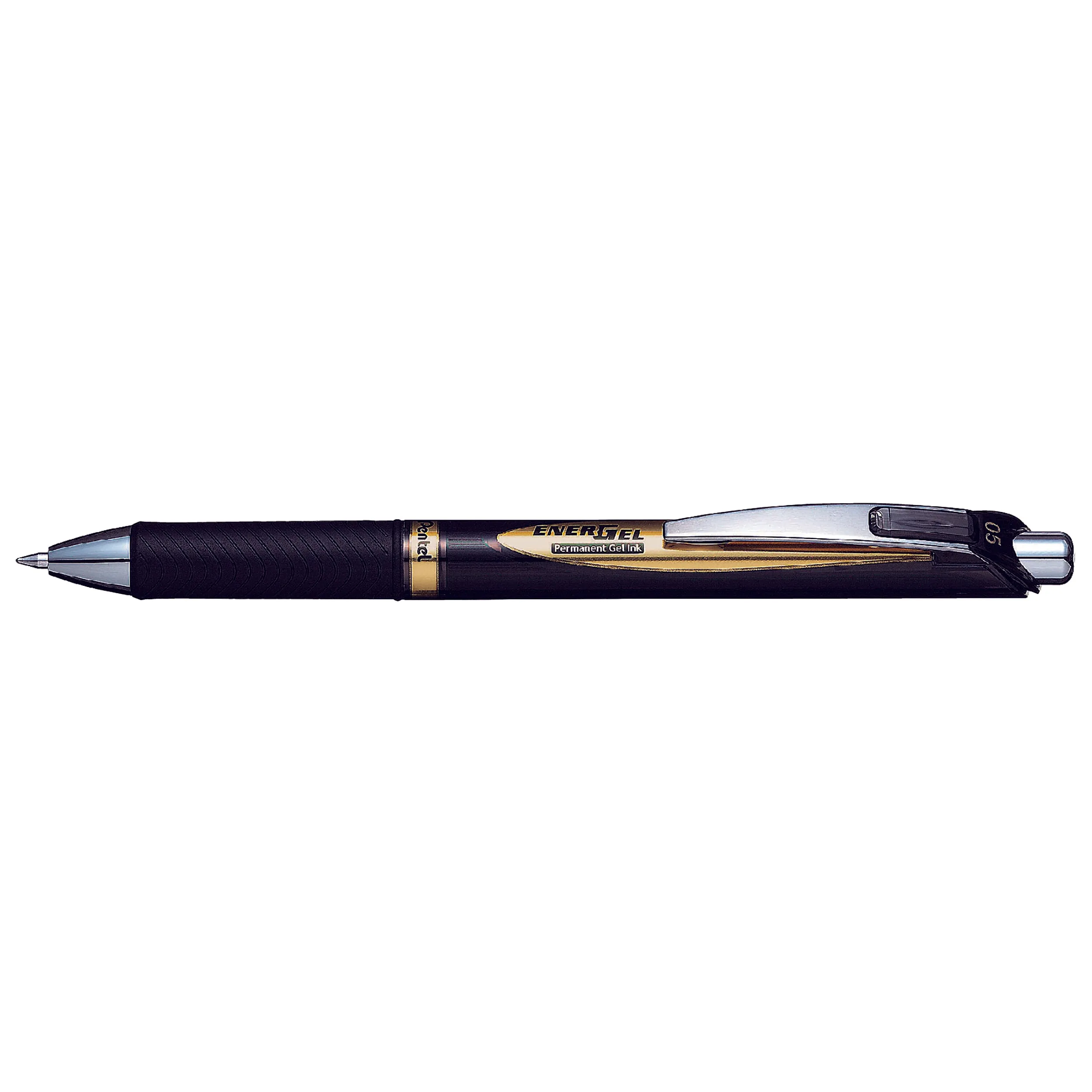 Pentel Energel Ballpoint Pen Retractable 0.5mm BLP75 Ink Black (Pack of 12)