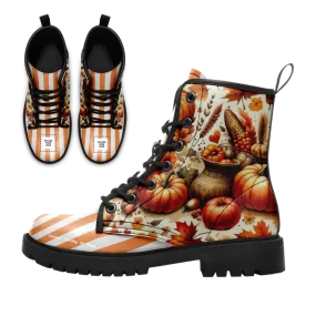 Personalized Mushroom Winter Boots – Cozy Ankle Boots with Unique Fungi-Inspired Design